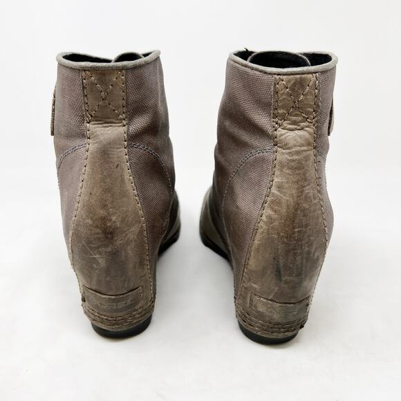 [Sorel] PDX Wedge Casual Ankle Boots Taupe Brown Lace Up Waterproof Winter 9.5 - Picture 7 of 12